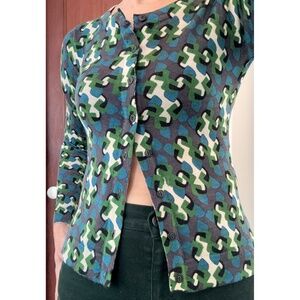 Diane von Furstenberg Wool Fitted Knit Cardigan